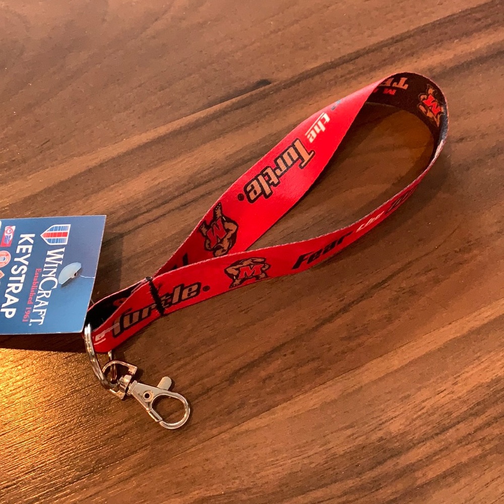 UMD key lanyard - red & black